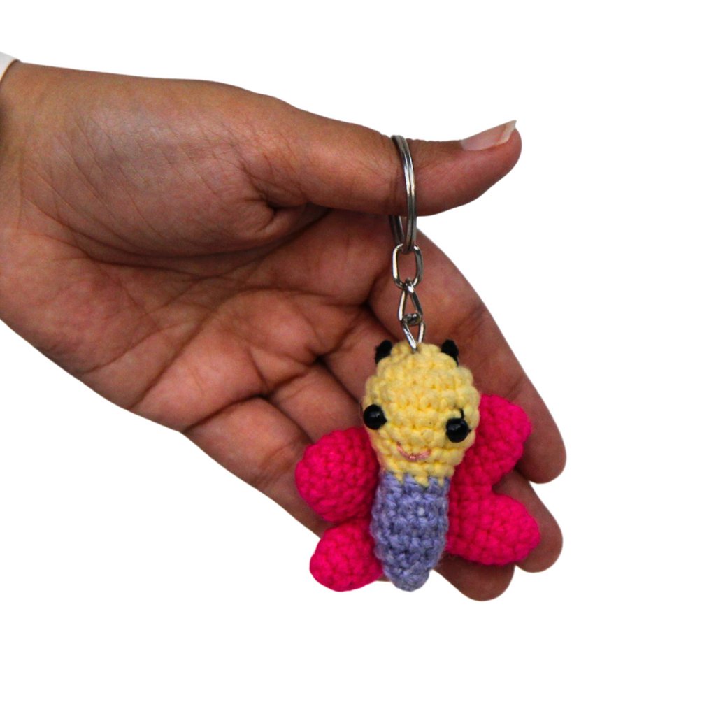 Butterfly Keychain - Pink