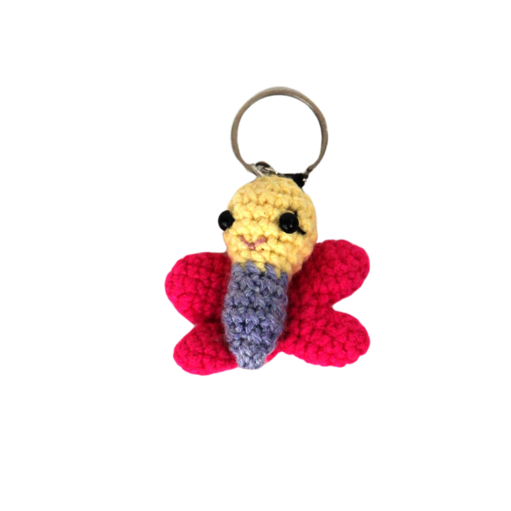 Butterfly Keychain - Pink